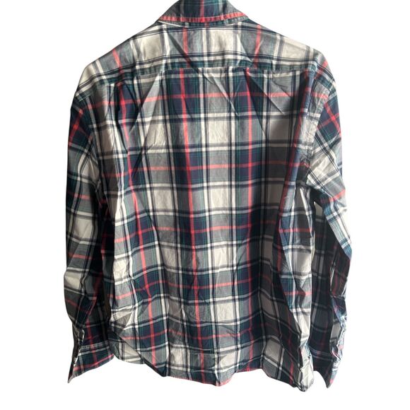 Jcrew men's blue-red-white plaid long sleeve button size xl - Picture 2 of 6